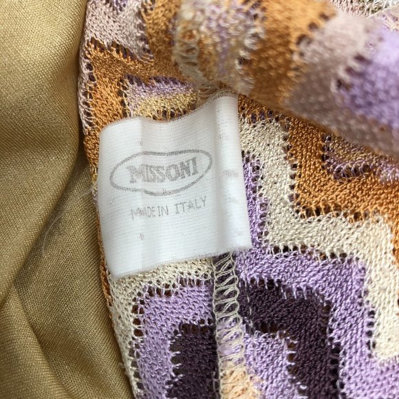 Missoni Orange Label V-Neck Zigzag Knit Dress - Picture 11 of 15